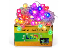Luces Navidad 4 metros esferas cristal multicolor 